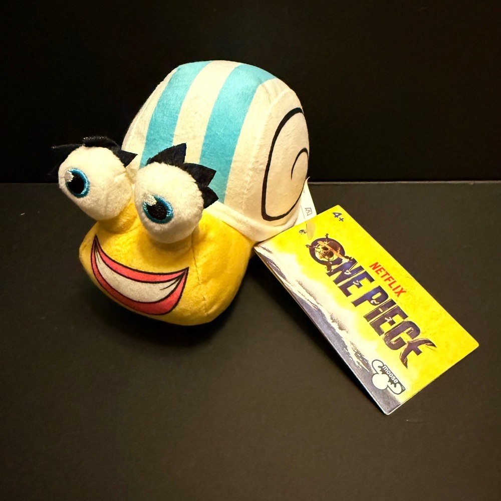 Moose Toys One Piece Transponder Snail Plush NWT Netflix Live Action Blue